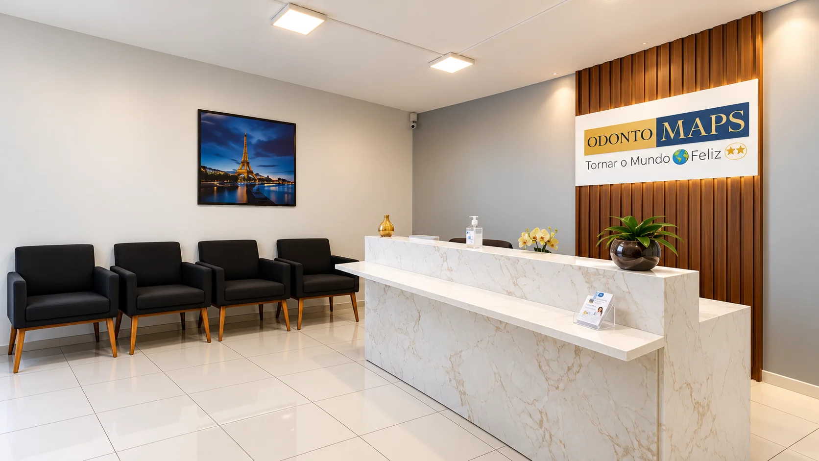 Recepção da clínica odontológica